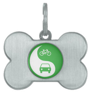 Share the Road Yin Yang Pet Name Tag