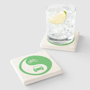 Share the Road Yin Yang Stone Coaster