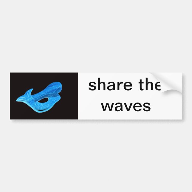 share the waves bumpersticker bumper sticker (Front)
