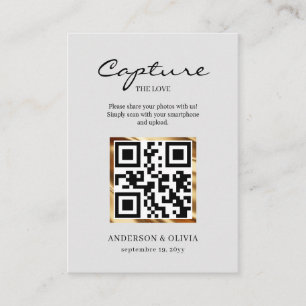 Share Wedding Photos With QR Code Enclosure Card