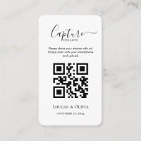 Share Wedding Photos With QR Code Enclosure Card