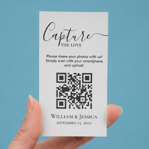 Share Wedding Photos With QR Code Enclosure Card