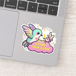 Share Your Glow Hummingbird Sticker