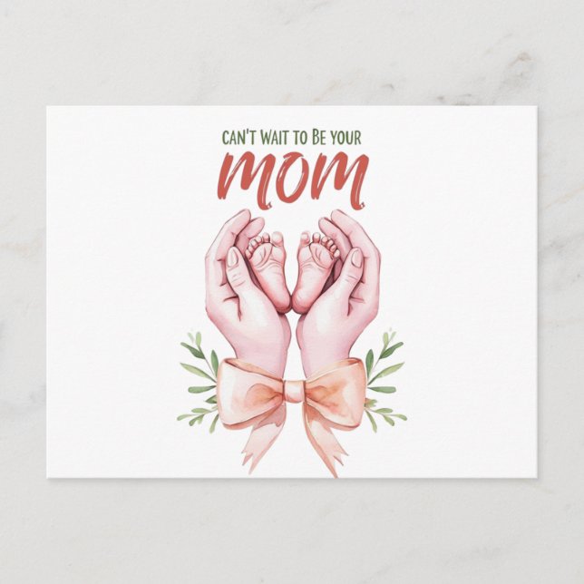 Share your joyful news in the sweetest way with th postcard (Front)