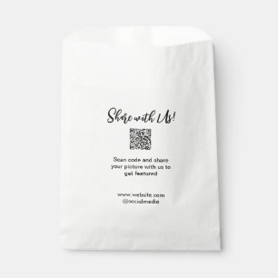 Share your picture scan QR code add website email  Favour Bag