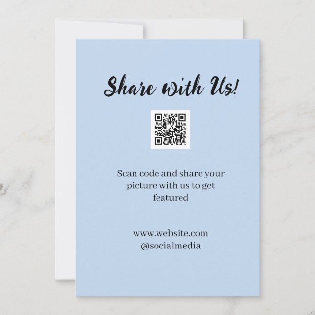 Share your picture scan QR code add website email  Invitation (Front)