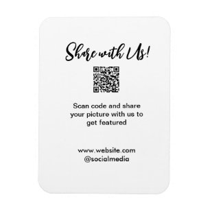 Share your picture scan QR code add website email  Magnet