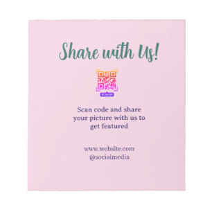Share your picture scan QR code add website email Notepad