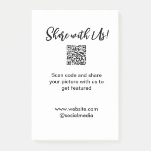 Share your picture scan QR code add website email Post-it Notes