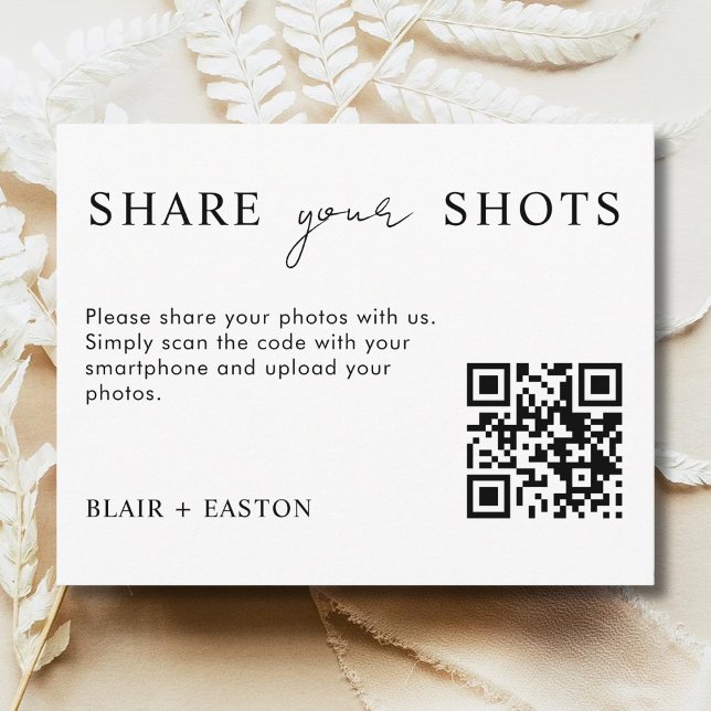 Share Your Shots QR Code Share the Love Wedding Holiday Card (Creator Uploaded)
