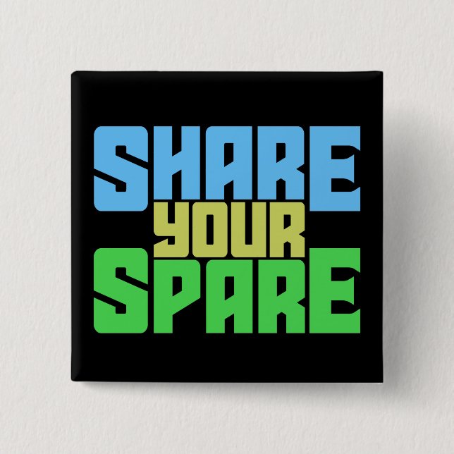 Share Your Spare a Living Kidney Donation Button (Front)