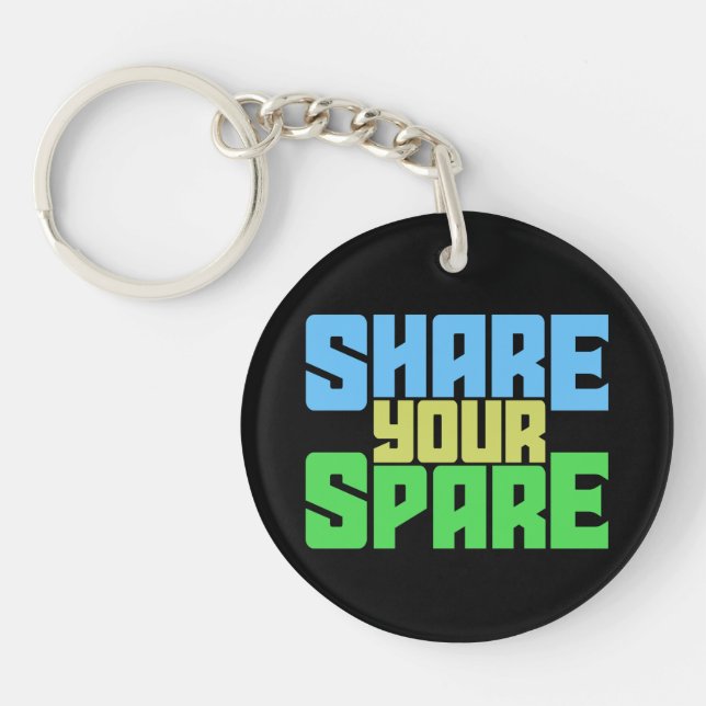 Share Your Spare a Living Kidney Donation Button Keychain (Front)