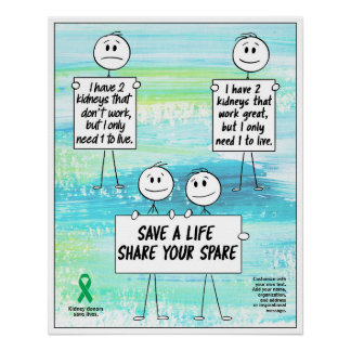 Share Your Spare a Living Kidney Donation Poster