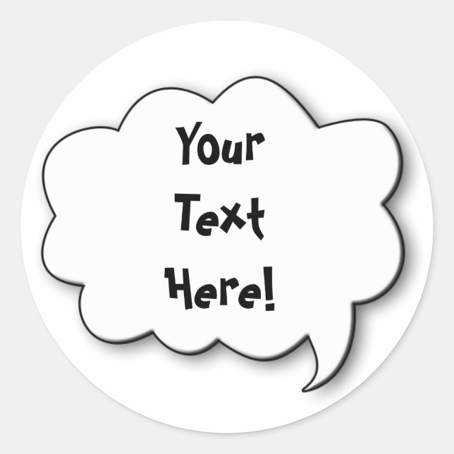 Share Your Thoughts Classic Round Sticker (Front)