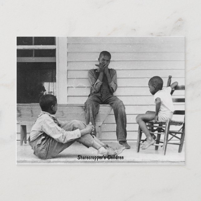 Sharecropper's Children, ca 1935 Postcard (Front)