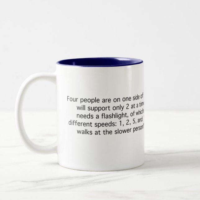 Shared Bridge Crossing Two-Tone Coffee Mug (Left)