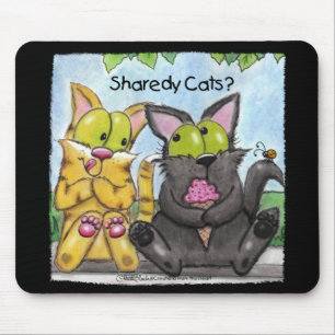 Sharedy Cats -Silly and Tig Mouse Pad