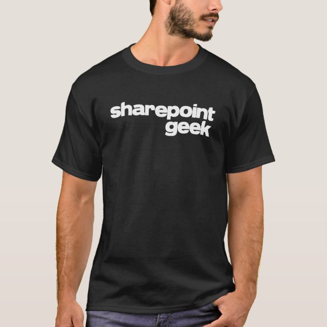 SharePoint Geek Black T-Shirt (Front)