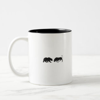 Shares Bear Bull Stock Exchange Two-Tone Coffee Mug