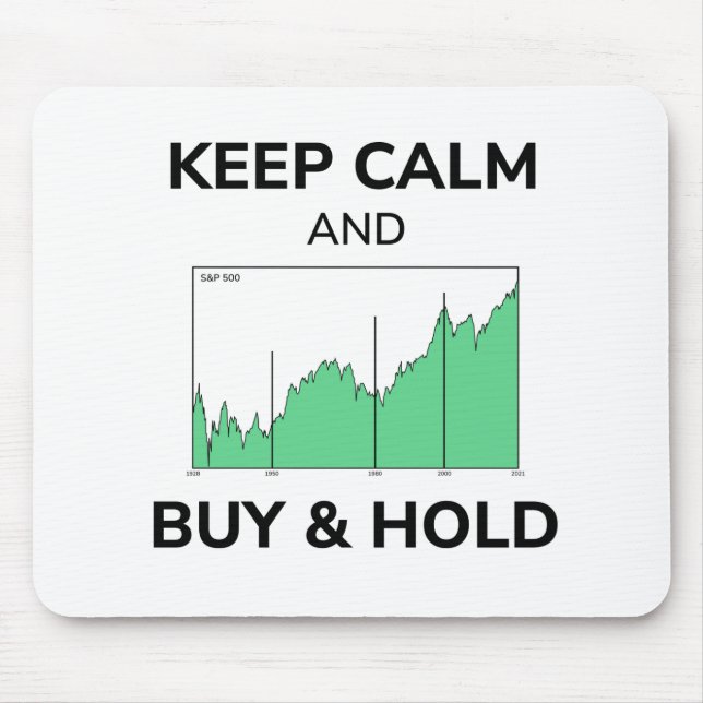 Shares Stock Market Keep Calm Buy And Hold Chart Mouse Pad (Front)