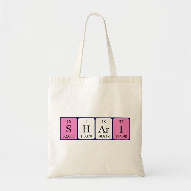 Shari periodic table name tote bag (Front)