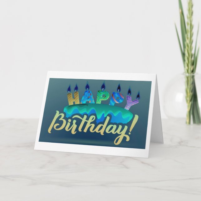 **SHARING A BIRTHDAY WITH YOU** IS "AweSome!!!!!!" Card (Front)