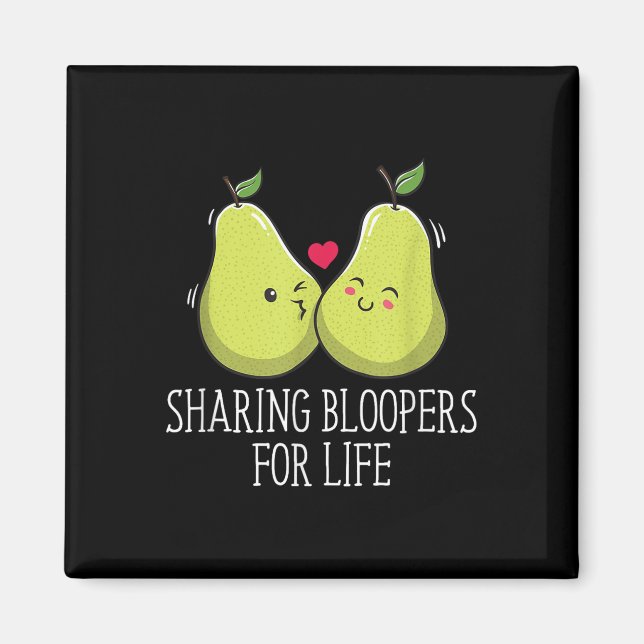 Sharing Bloopers For Life Wedding Funny Bride And  Magnet (Front)
