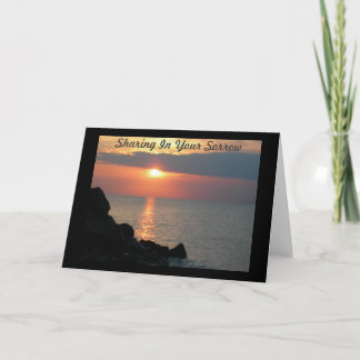 Sharing in Your Sorrow  Beach Sympathy Card