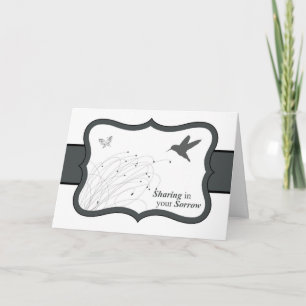 Sharing In Your Sorrow Sympathy With Humming bird Card