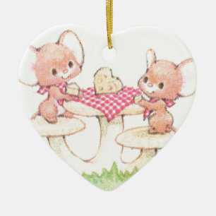 Sharing Is Caring Spring Summer Mice Ceramic Ornament