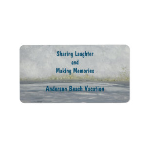 Sharing Laughter Making Memories Beach Vacation Label