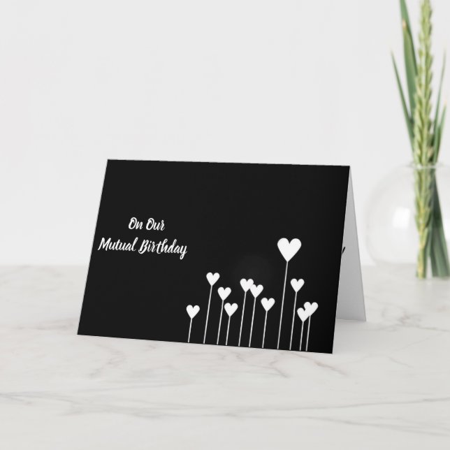 SHARING OUR **LIFE** AND OUR **BIRTHDAY** THE BEST CARD (Front)