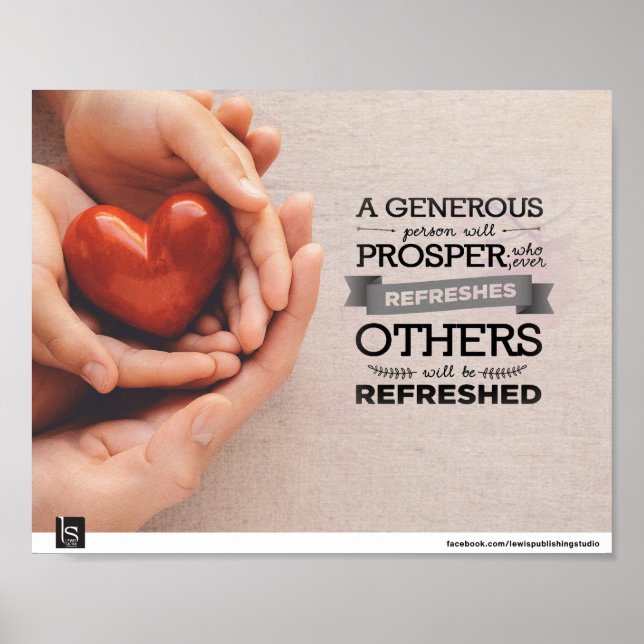 SHARING SLICES (PROVERBS 11:25) POSTER (Front)