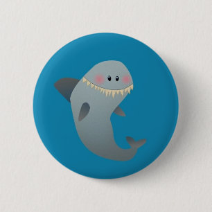 Shark 2 Inch Round Button