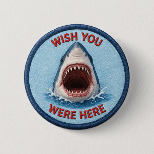 Shark 2 Inch Round Button