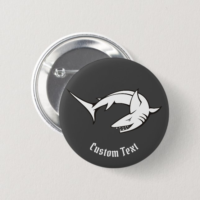Shark 2 Inch Round Button (Front & Back)