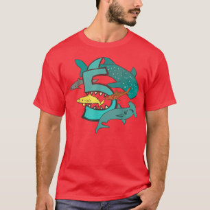 Shark 5th Birthday Gifts For Sea Creature Lovers S T-Shirt