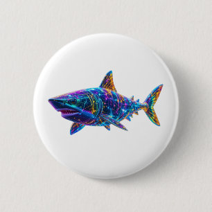Shark - A Bright Art 2 Inch Round Button