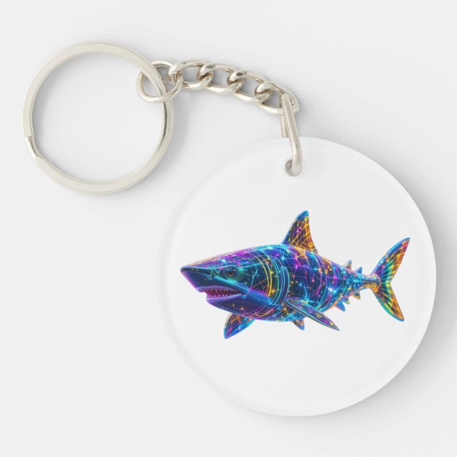 Shark - A Bright Art Keychain (Front)
