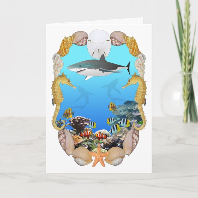 Shark and Reef Card (Front)