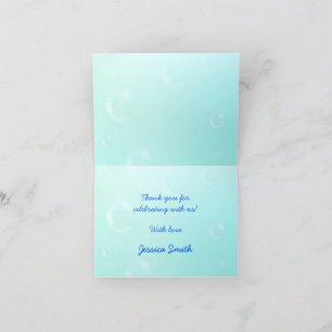 Shark and Starfish Cute Kawaii Baby Shower Thank You Card