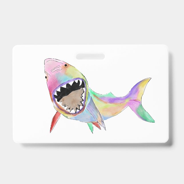 Shark Art  Badge (Front)
