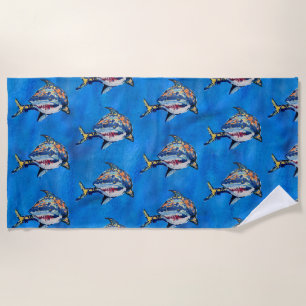 Shark "Art by Kids" Beach Towel