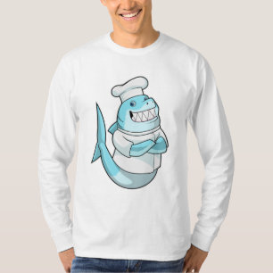 Shark as Chef with Cooking apron T-Shirt