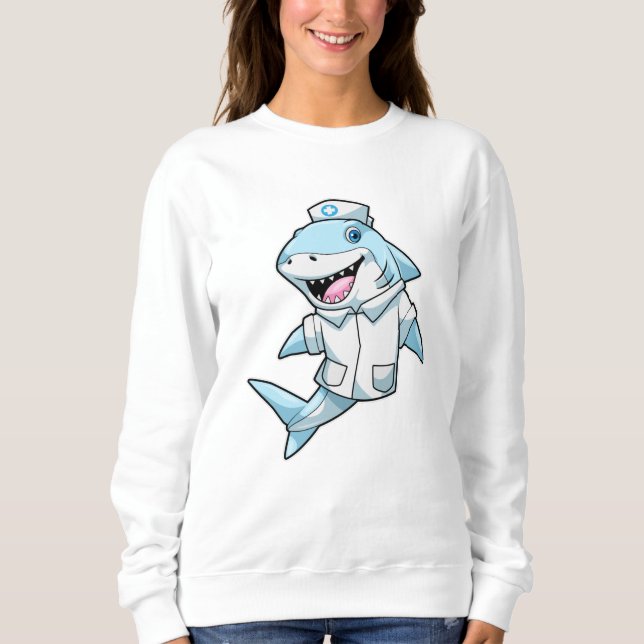 Shark as Nurse with Coat Sweatshirt (Front)