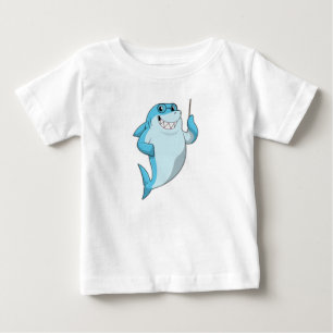 Shark as Teacher with Pointer Baby T-Shirt