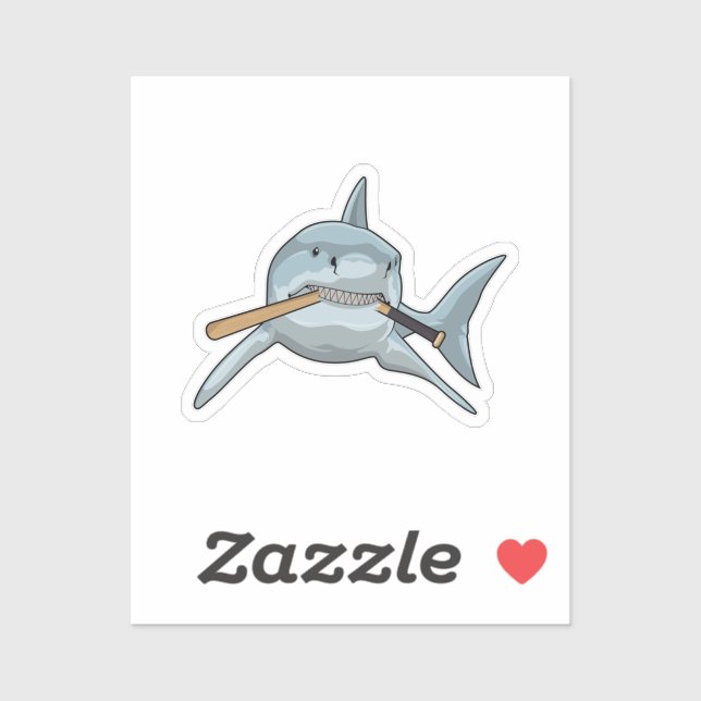 Shark at Baseball with Baseball bat (Sheet)