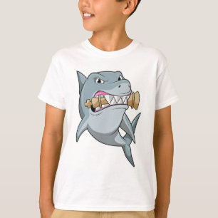 Shark at Chess with Chess piece King T-Shirt
