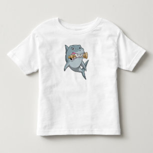 Shark at Chess with Chess piece King Toddler T-shirt