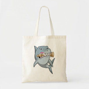Shark at Chess with Chess piece King Tote Bag
